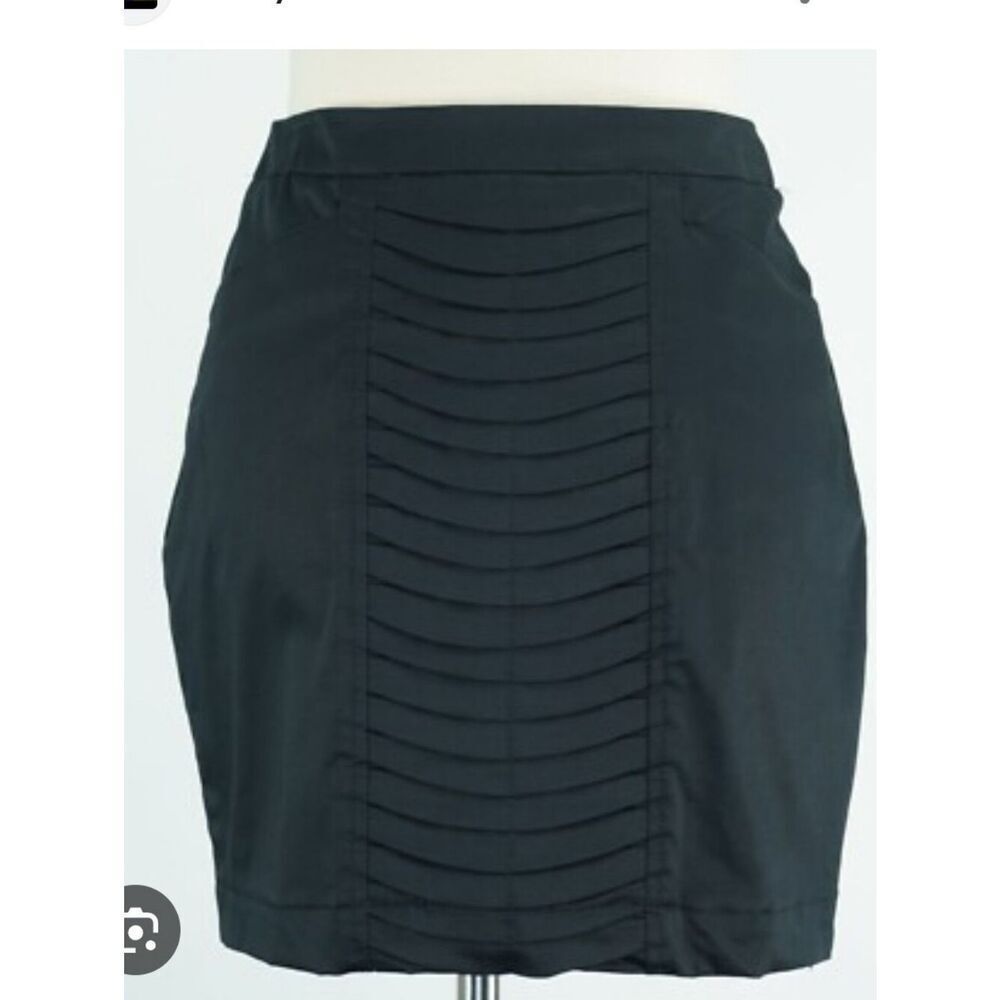 Kenar Sz 8 black mini skirt ruched skirt